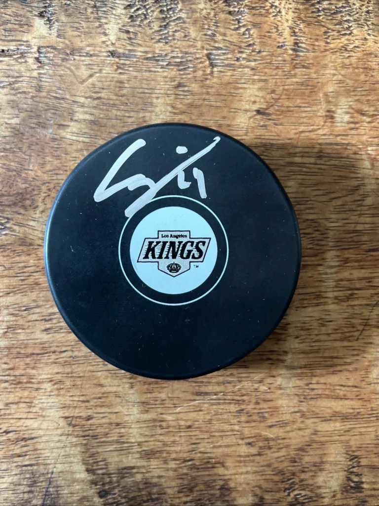 Alex Laferriere Signed Los Angeles Kings Puck JSA Coa Autographed