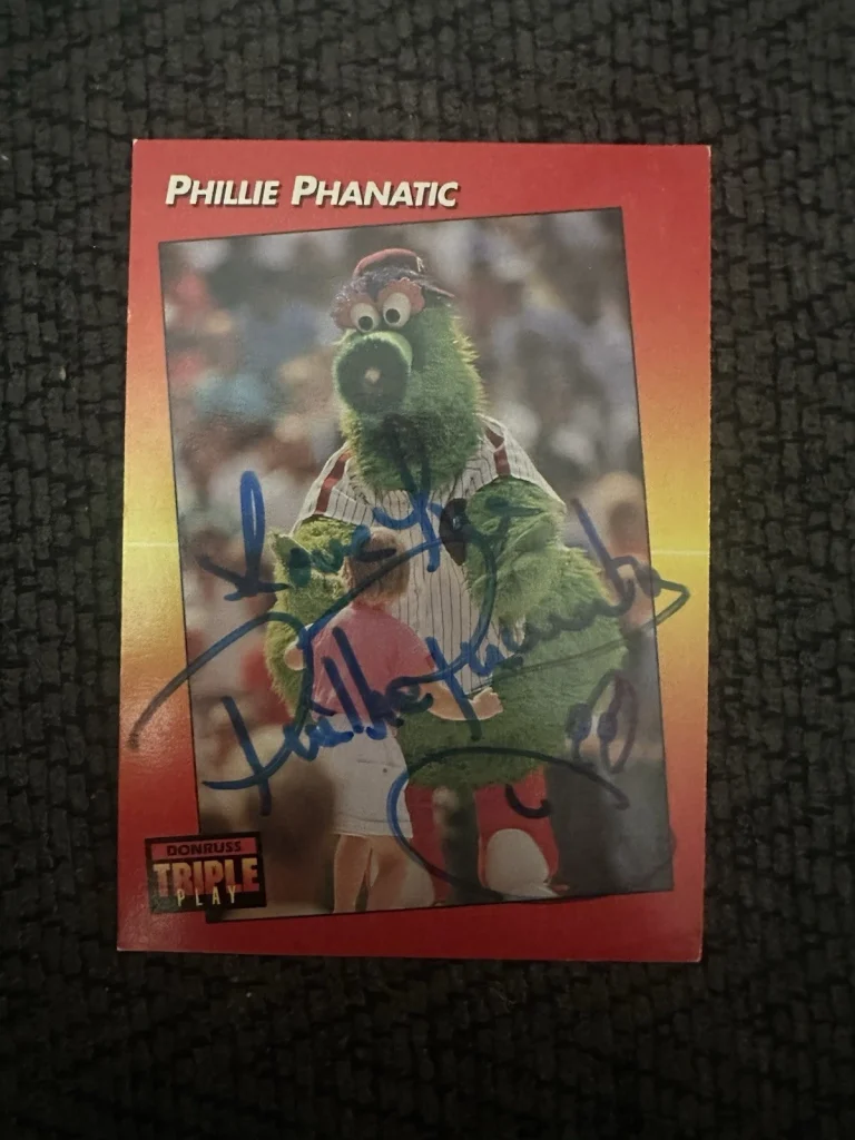 The Famous Phillie Phanatic Signed Trading Card Autographed Dave Raymond Mascot