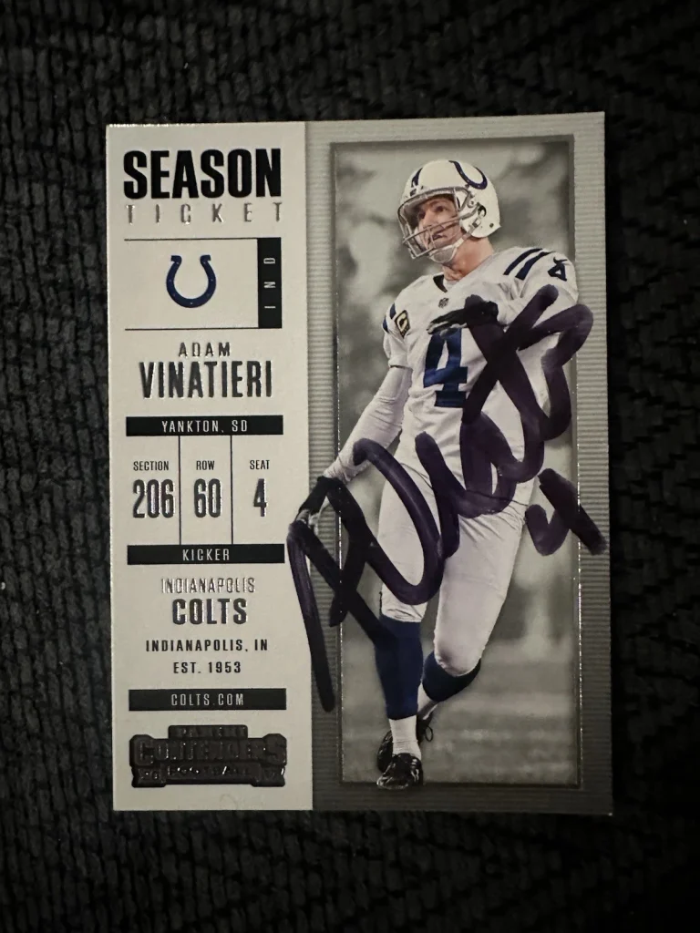 Adam Vinatieri  Colts Signed Trading Card Autographed