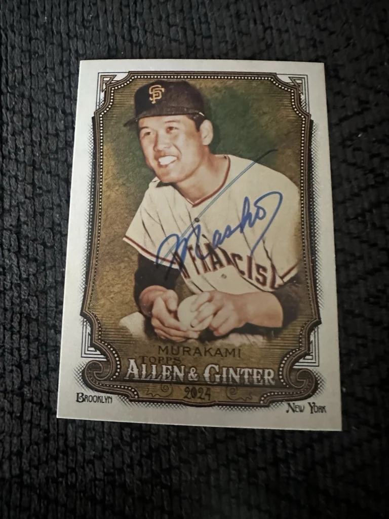 Masanori Murakami Signed Trading Card Autographed Allen & Ginter 2024