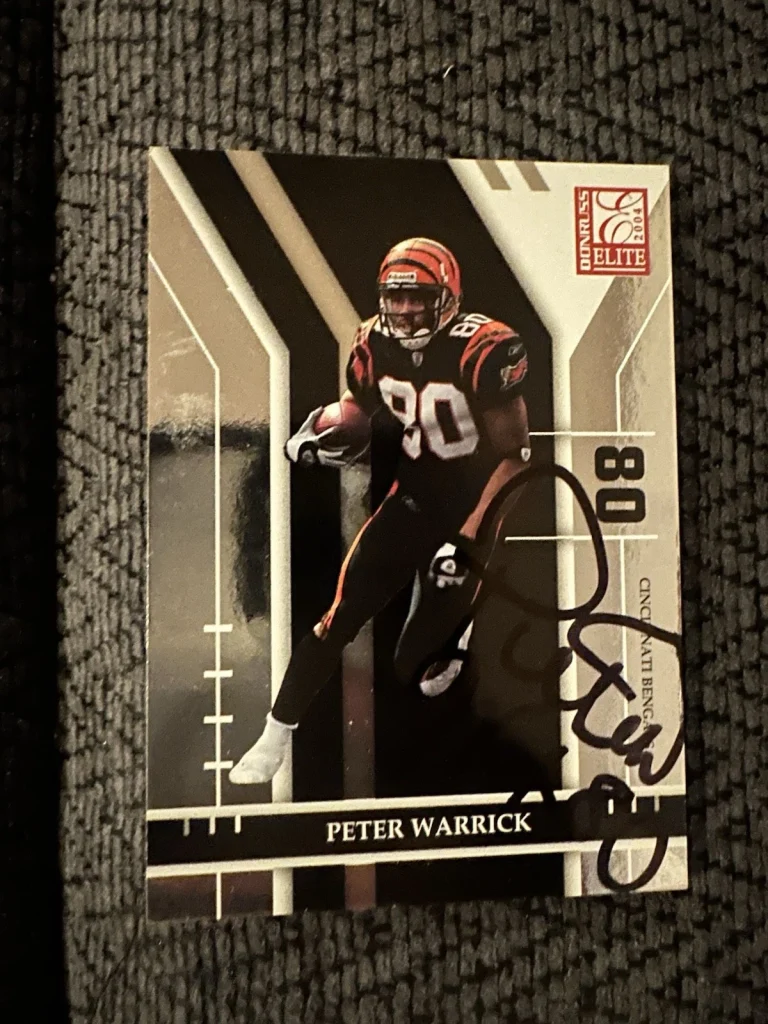 Peter Warrick  Signed Football Trading Card Bengals Florida State