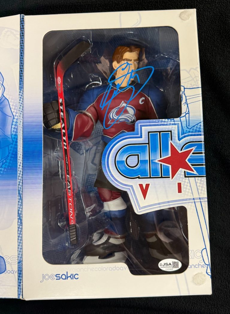Joe Sakic Signed Colorado Avalanche All Star Vinyl Action Figure JSA COA