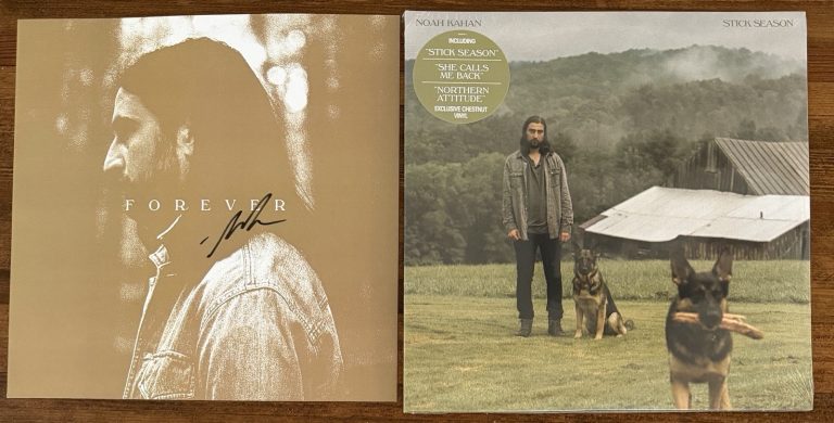 Noah Kahan Stick Season Chestnut Vinyl 2LP & SIGNED Forever Art Card PSA DNA COA