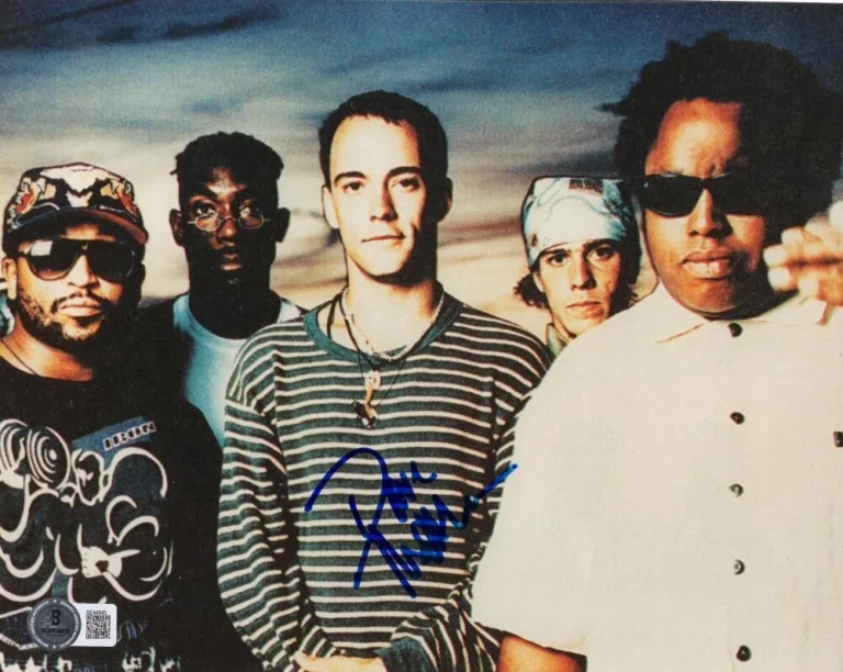 Dave Matthews Signed Autograph 8x10 Photo - Vintage Full Signature Beckett COA