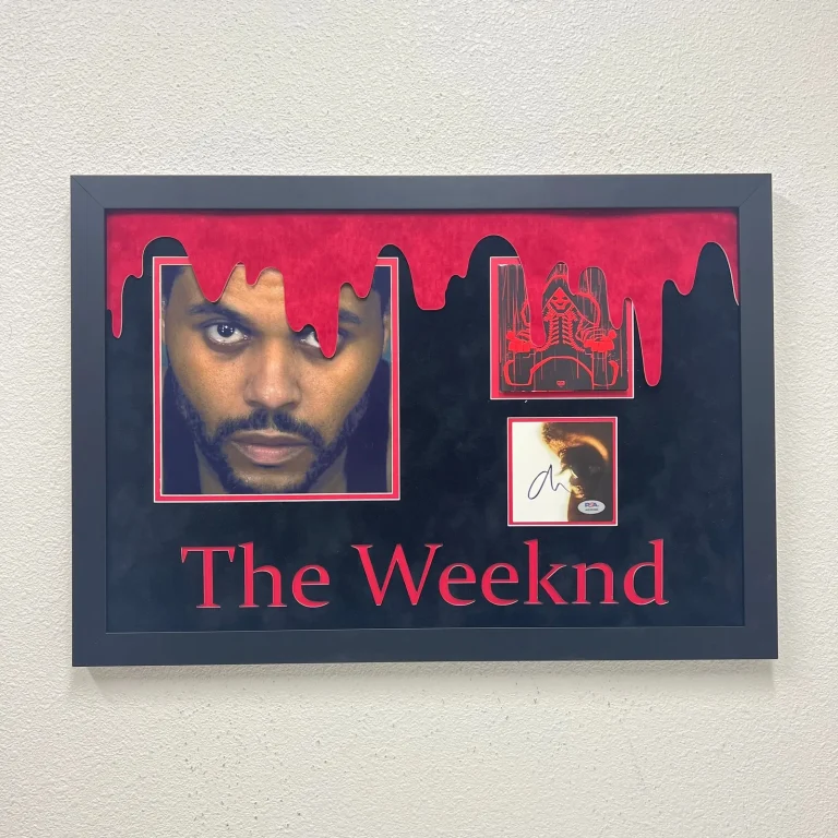 The Weeknd Signed CD Cover Framed PSA/DNA Autographed Hurry Up Tomorrow