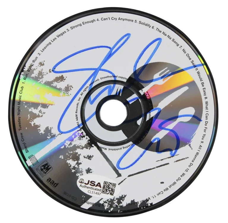 Sheryl Crow Authentic Signed Tuesday Night Music Club CD Disk JSA #CL61497