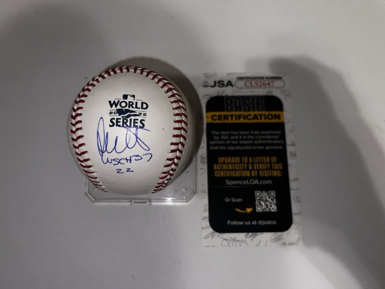 Alex Cintron Signed Official 2022 World Series Baseball Houston Astros JSA Auth