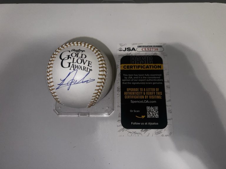 Lazaro Montes Signed Official Gold Glove Baseball Seattle Mariners JSA Auth