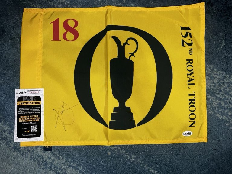 Xander Schauffele Signed Official 152nd Open Championship Flag Royal Troon JSA 2