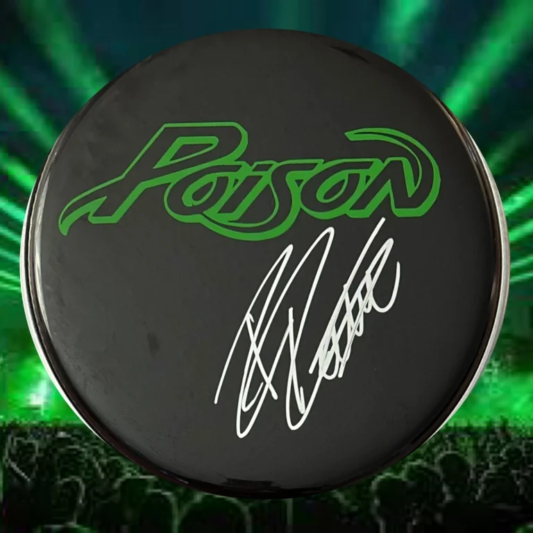 GFA  Poison Band Drummer  * RIKKI ROCKETT * Signed 10