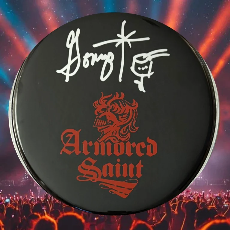 GFA Armored Saint Drummer  * GONZO SANDOVAL *  Signed 10