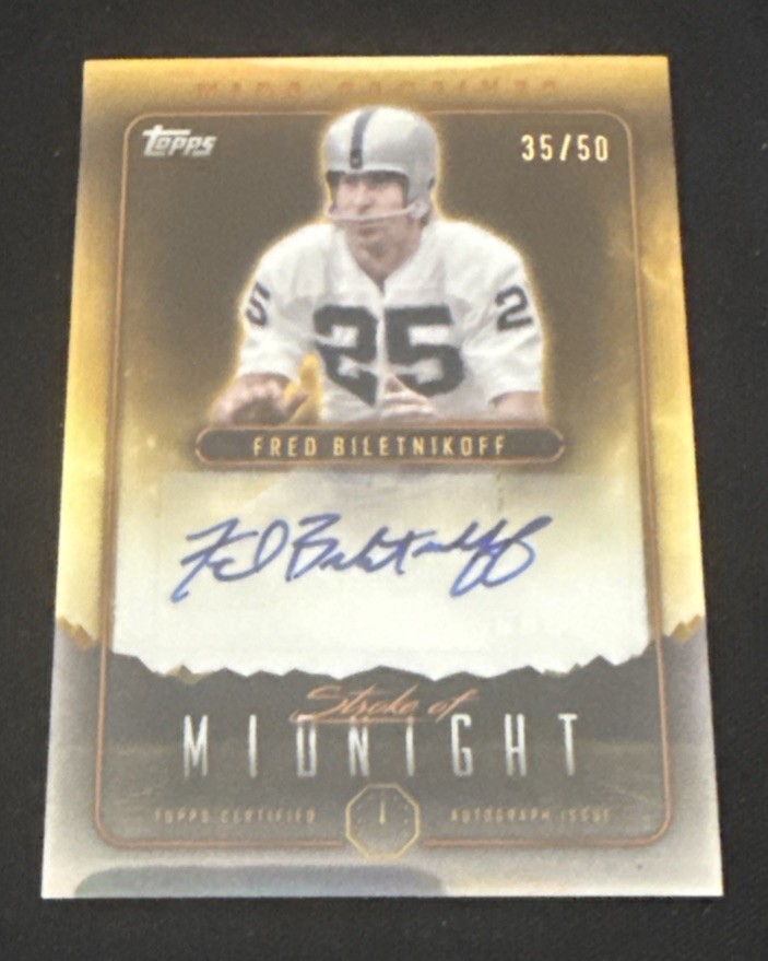 2024 Topps Midnight #SMA-FB Fred Biletnikoff Stroke of Midnight Autographs #/50