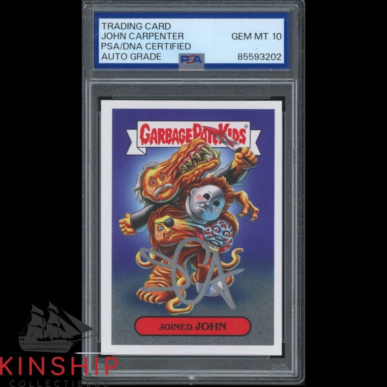 John Carpenter signed Topps Garbage Pail Kids Card PSA DNA Slab Auto 10 C5615