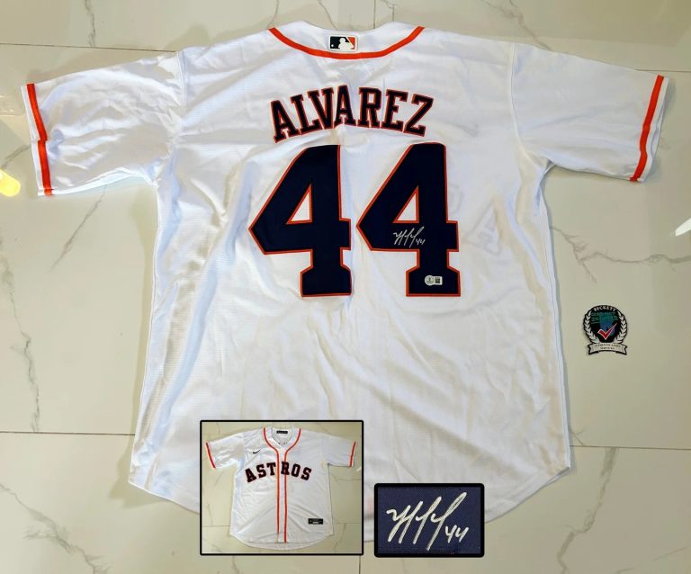Yordan Alvarez Signed Jersey Houston Astros Beckett BAS COA