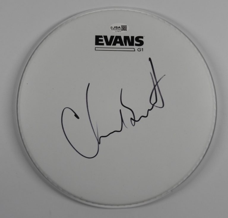 Chad Smith Red Hot Chili Peppers JSA Autograph Signed Drum Head 10