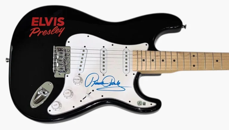 Priscilla Presley Signed Autograph Electric Guitar Elvis Presley Wife Beckett