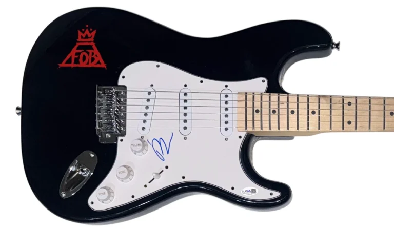 Pete Wentz Fall Out Boy Signed Autograph Electric Guitar Band Bassist JSA COA