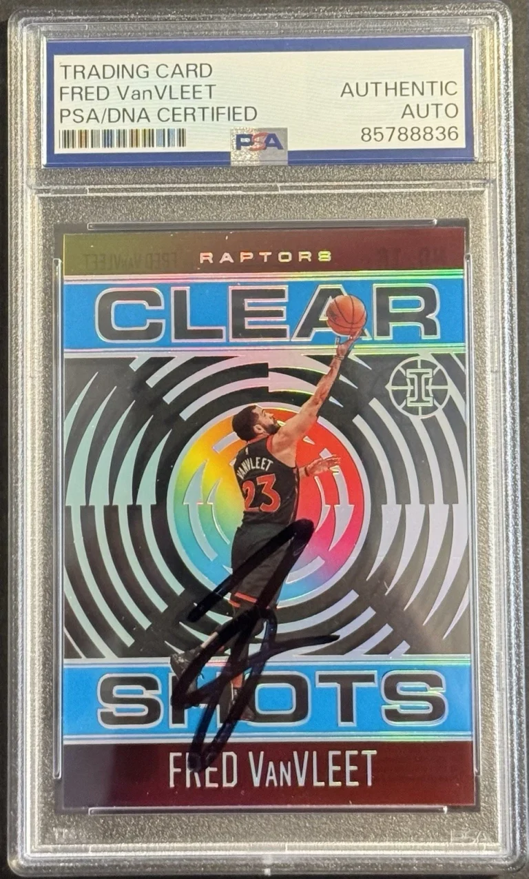 Fred Vanvleet Signed 2020-21 Clear Shots Illusions Insert Card PSA/DNA Slabbed