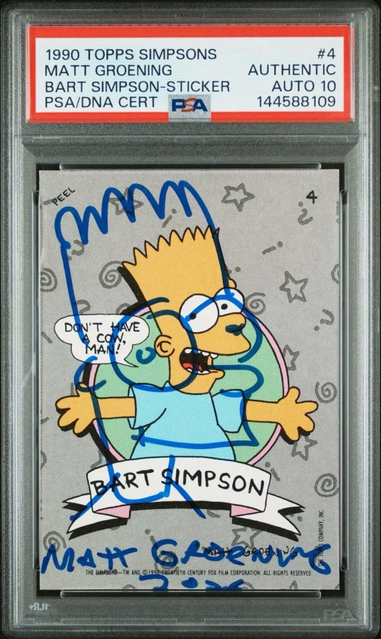 1990 Topps Simpsons #4 Matt Groening Signed Bart Simpson Rookie PSA/DNA AUTO 10