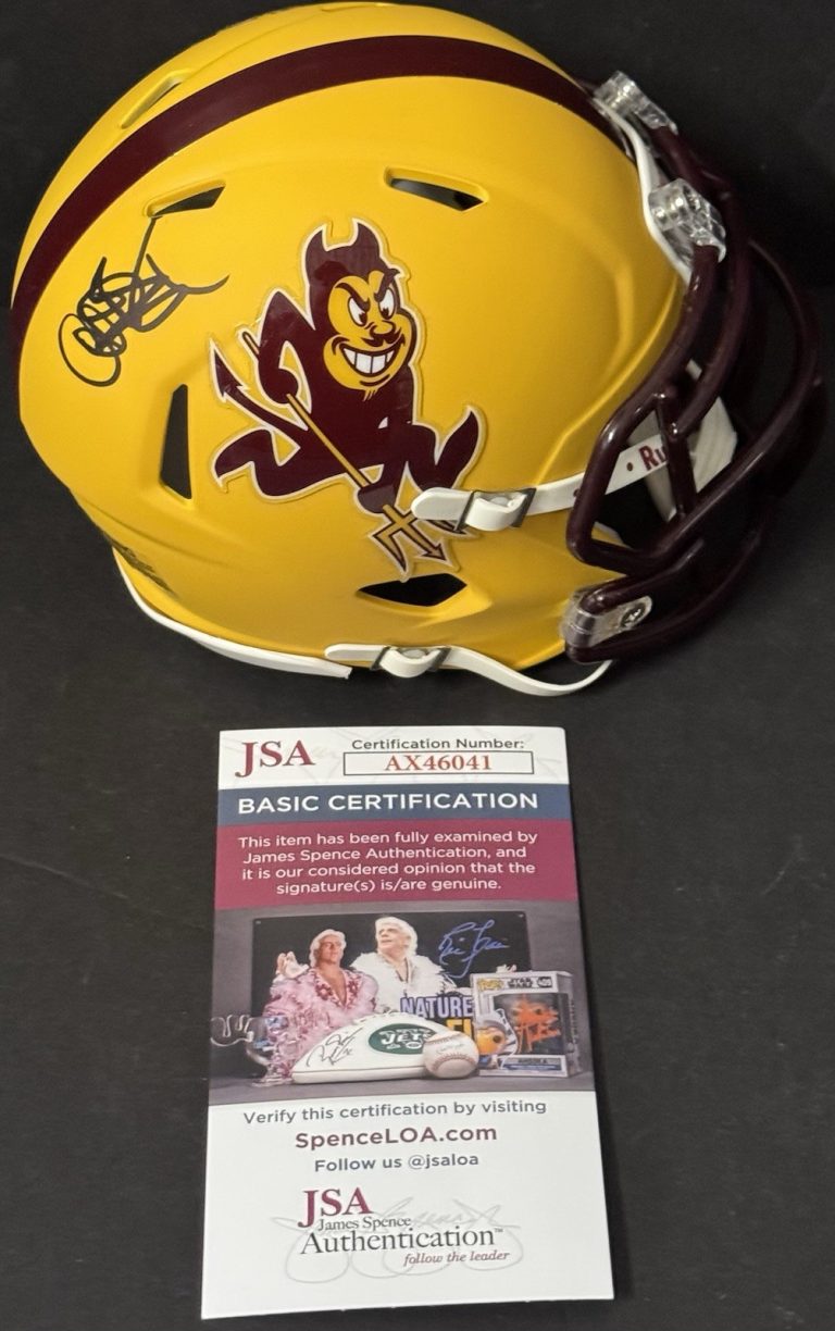 Al Michaels Signed Autographed Arizona State Sun Devils Mini Helmet JSA COA