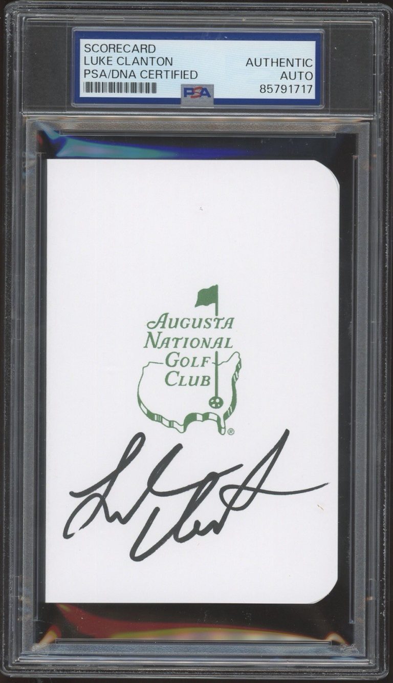 Luke Clanton Signed Masters Augusta National Golf Club Scorecard PSA AUTO PGA