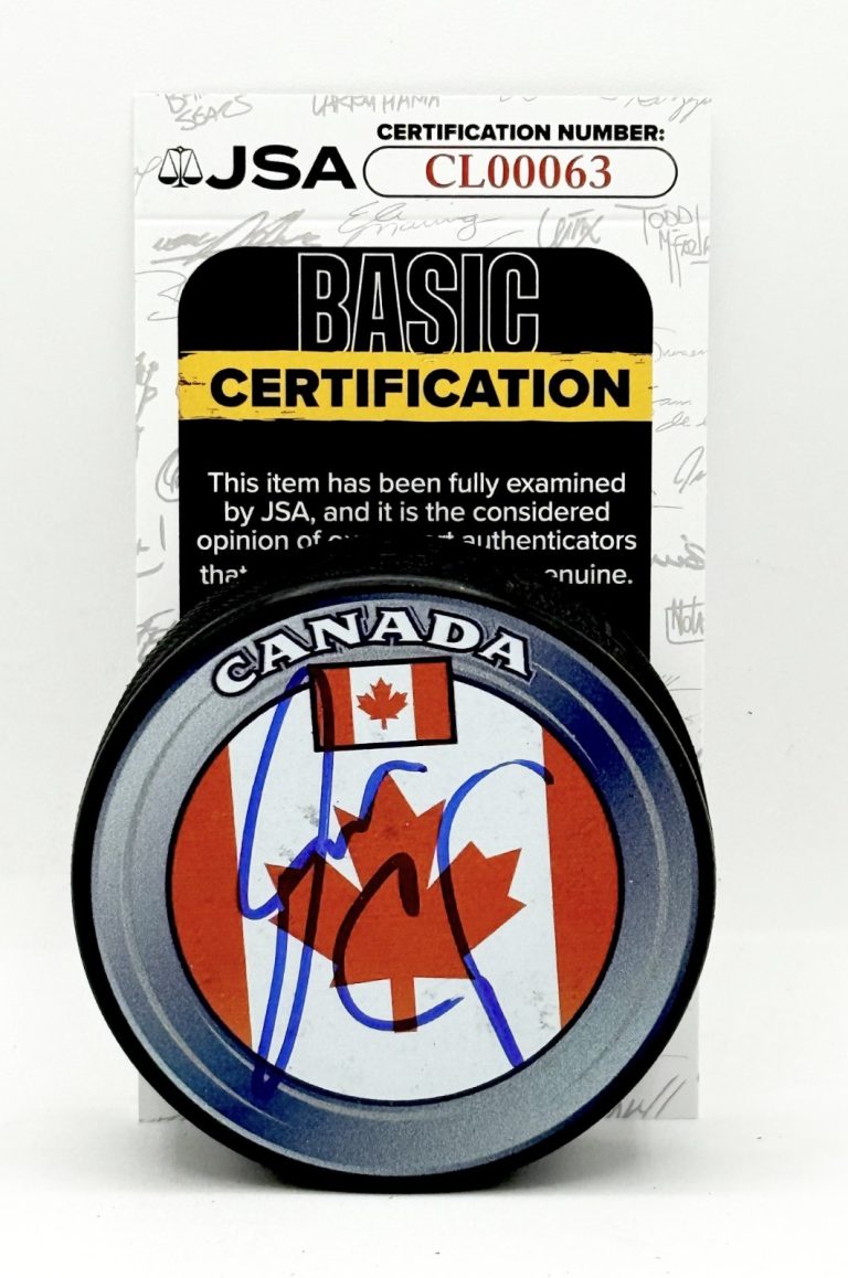 Jon Cooper Tampa Bay Lightning signed Team Canada Puck autographed JSA