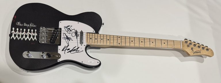 THREE DAYS GRACE SIGNED CUSTOM ONE-X GUITAR ADAM GONTIER NEIL BARRY BRAD JSA COA