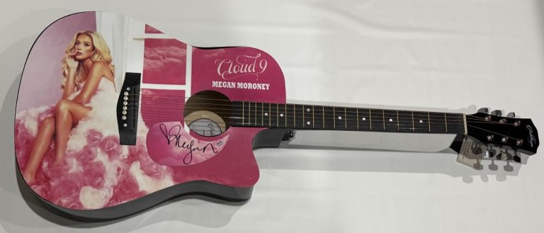 MEGAN MORONEY SIGNED CUSTOM CLOUD 9 ACOUSTIC GUITAR PSA COA