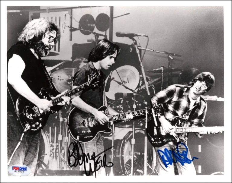 Bob Weir & Phil Lesh Signed Autograph 8x10 Photo - Grateful Dead w/ PSA COA