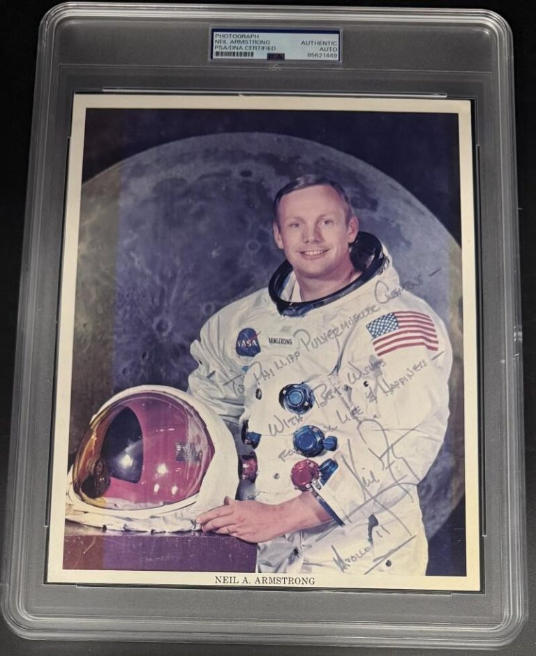 Neil Armstrong Signed Autograph US Astronaut PSA/DNA COA Encapsulated 8x10 Photo