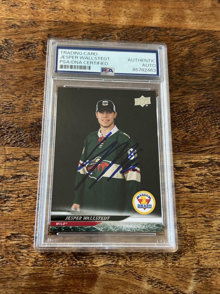 Jesper Wallstedt IP Signed Upper Deck RC Card Psa Dna Coa Slab Wild Autographed