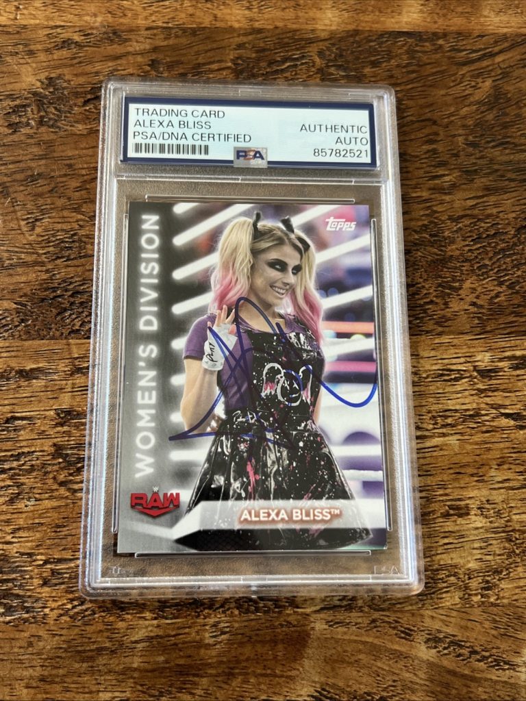 Alexa Bliss IP Signed Topps Card Psa Dna Coa Slabbed Autographed WWE