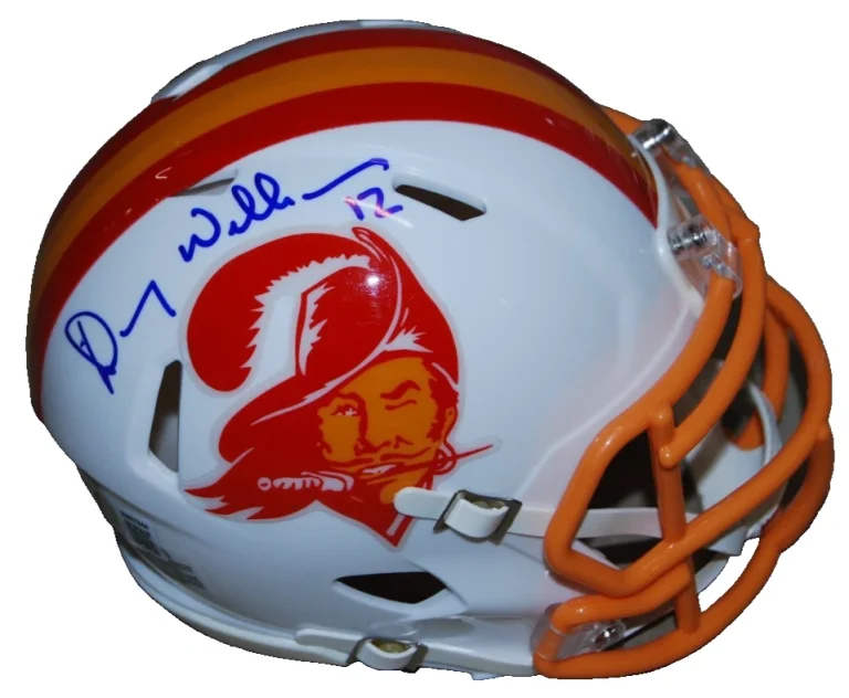 DOUG WILLIAMS signed (TAMPA BAY BUCCANEERS) mini football helmet BECKETT BW07844