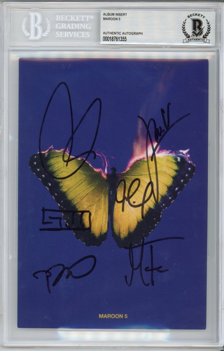 Purchase Authentic Adam Levine Maroon 5 Signed Memorabilia
