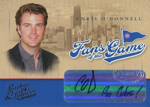 Chris O'Donnell 2004 Donruss Leather & Lumber Fans Of The Game Signed Autograph