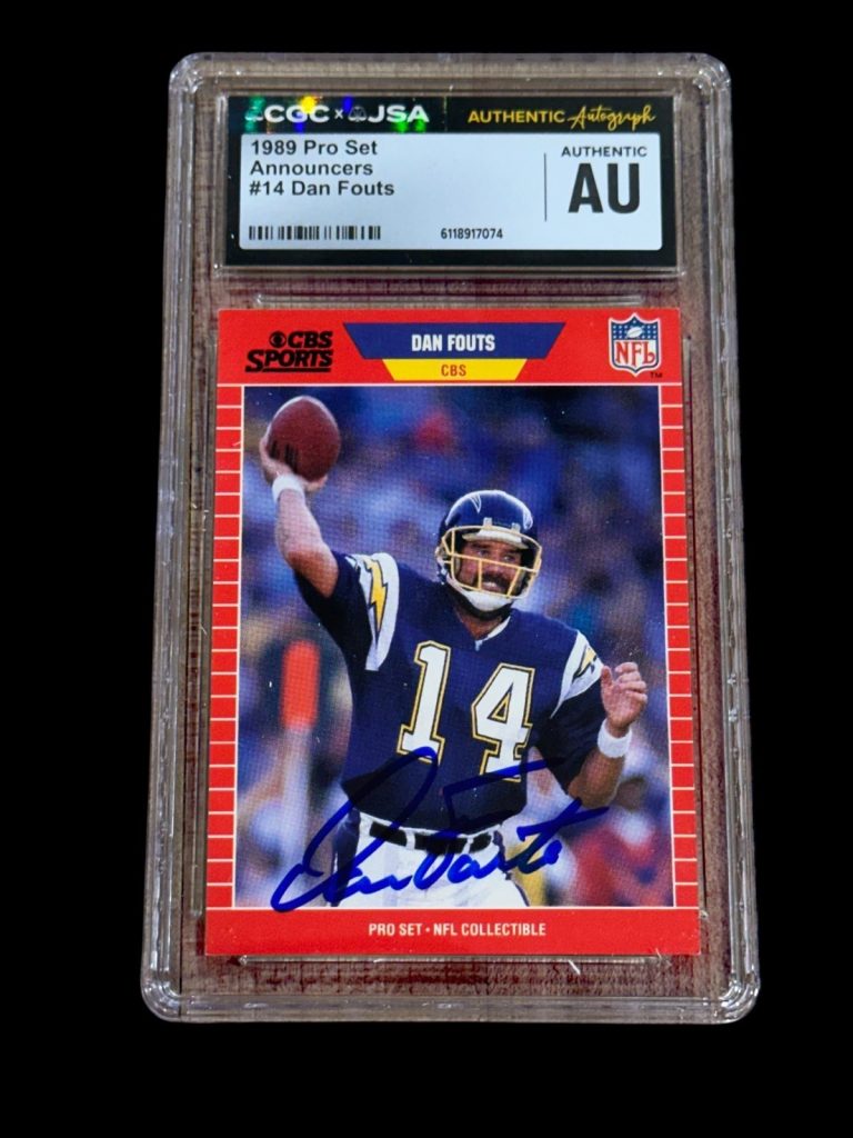 Dan Fouts San Diego Chargers Oregon Ducks HOF Signed Autograph Card CGC JSA Slab