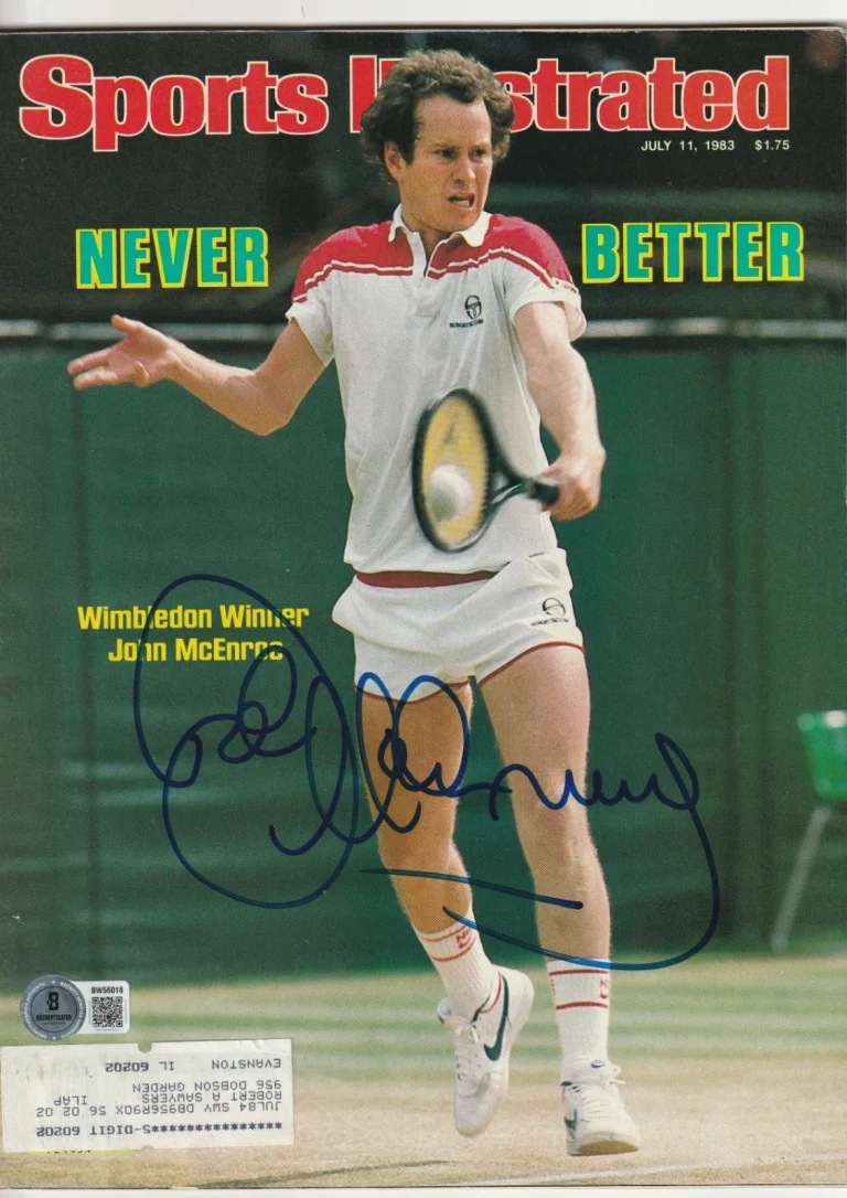 JOHN McENROE Signed 7/11/83 SPORTS ILLUSTRATED Magazine Beckett (BAS)