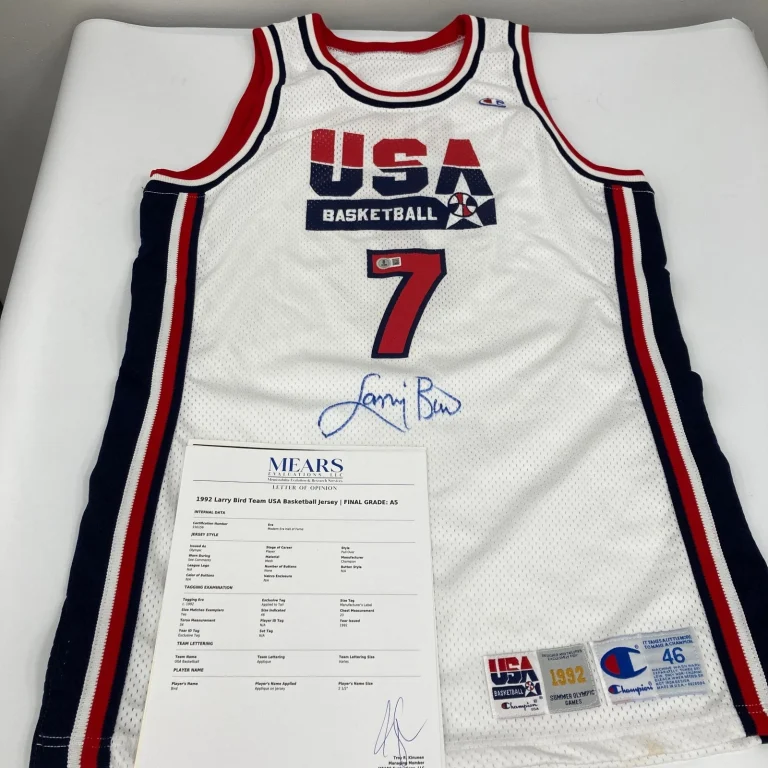 Larry Bird Game Used Signed 1992 Olympics Team USA Jersey MEARS COA & Beckett