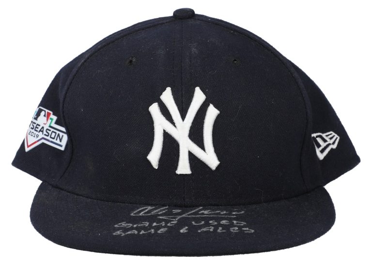 Aroldis Chapman 2019 ALCS Game 6 Game Used Hat Jose Altuve Walk-Off Home Run