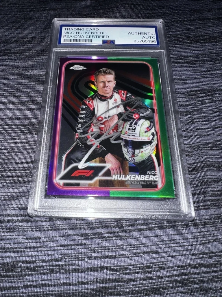 Nico Hulkenberg Signed 2024 Topps Chrome F1 Card #15 Formula 1 Star PSA/DNA