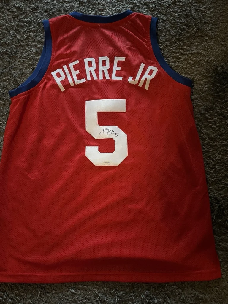 SMU MUSTANGS-JARON PIERRE JR SIGNED AUTOGRAPH JERSEY ACOA COA 1st Team All Conf