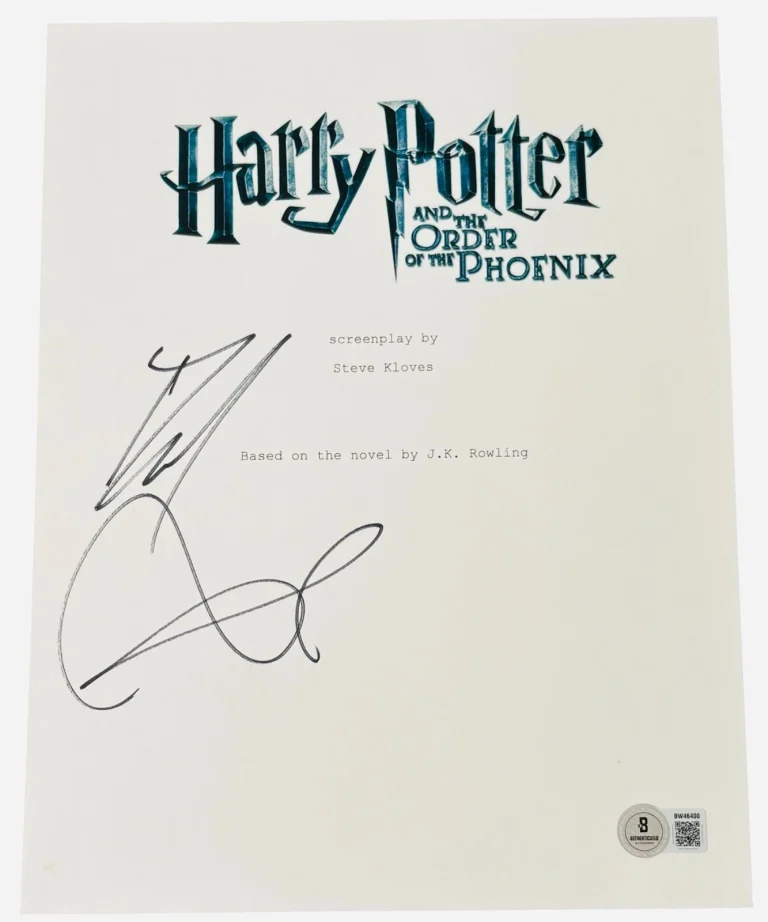 Daniel Radcliffe Signed Harry Potter and the Order of the Phoenix Script Beckett