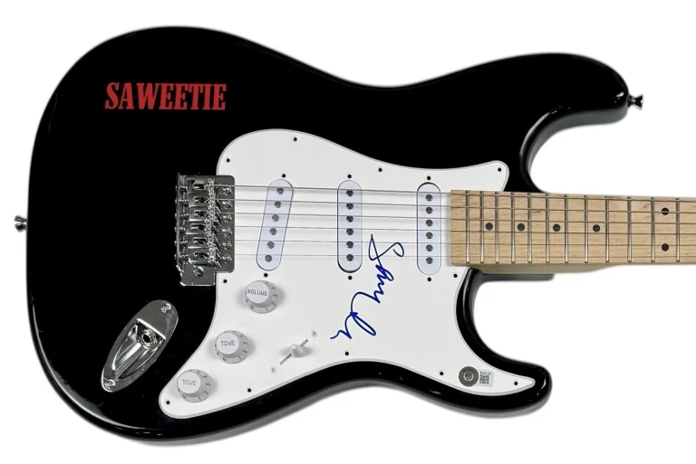 Saweetie Signed Autograph Electric Guitar My Type Rapper Hip Hop Beckett COA