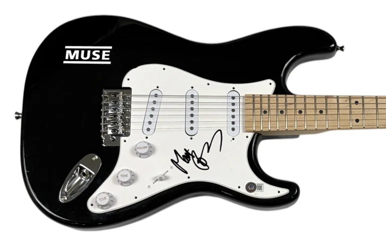 Muse Matt Bellamy Signed Autograph Electric Guitar Band Lead Singer Beckett COA