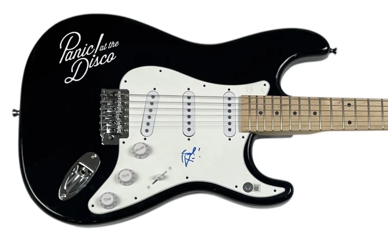 Panic! At The Disco Brendon Urie Signed Autograph Electric Guitar Beckett COA