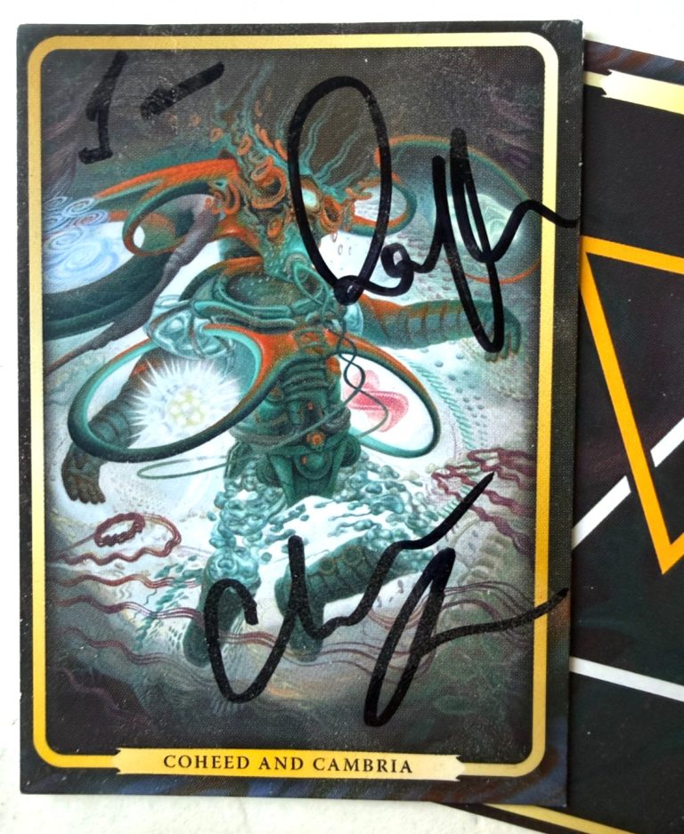 Coheed & Cambria REAL hand SIGNED Afterman Ascension promo Trading card set COA
