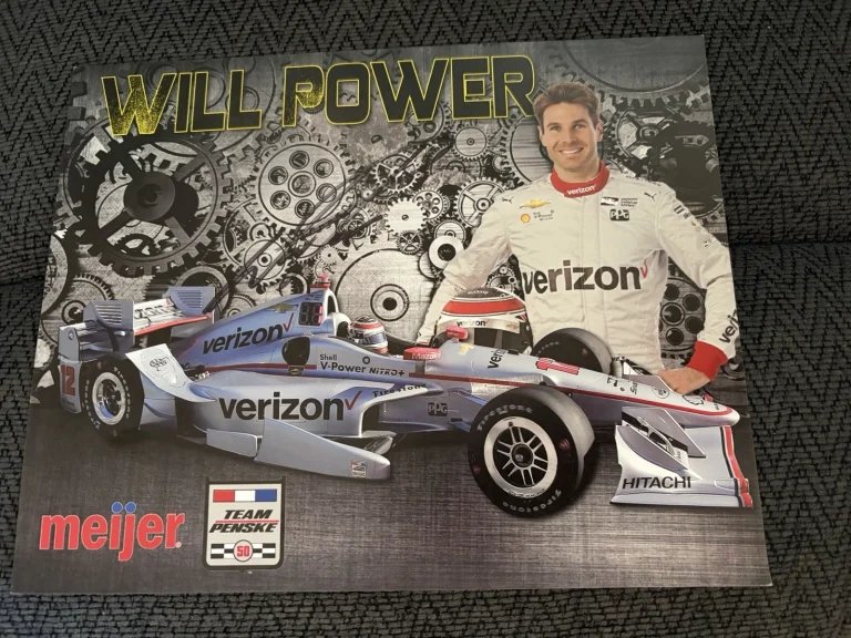 Will Power Indy Car Indianapolis 500 Promo hero Card Auto Meijer 2016