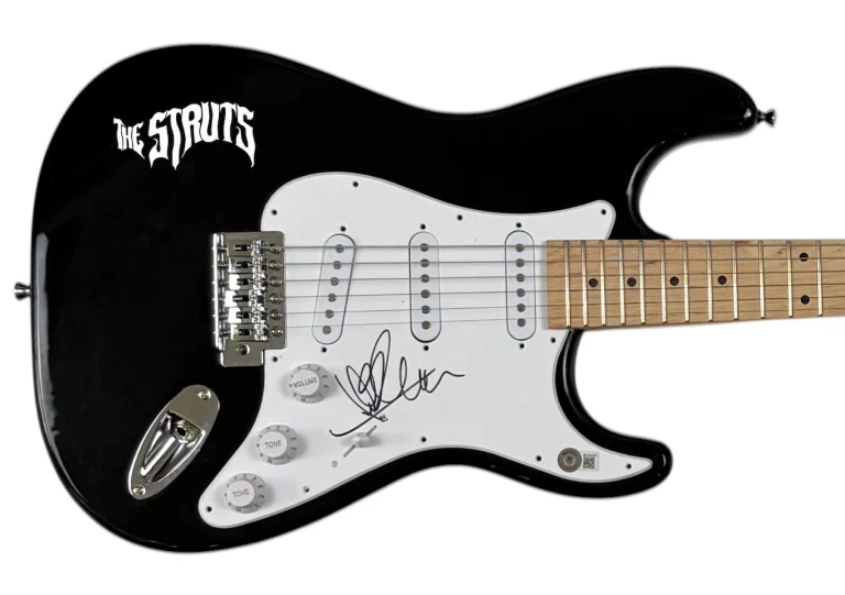 Luke Spiller The Struts Signed Autograph Electric Guitar Band Singer Beckett COA