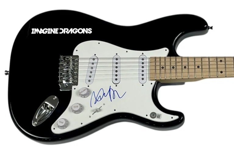 Imagine Dragons Dan Reynolds Signed Autograph Electric Guitar Singer Beckett COA