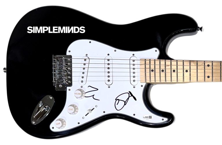 Simple Minds Signed Autograph Electric Guitar Jim Kerr Charlie Burchill Band JSA